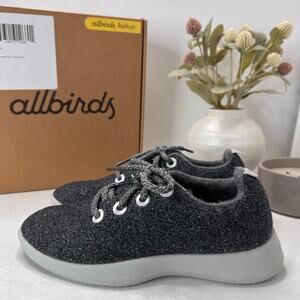 Allbirds Wool Runner Lace-up Sneakers Gray Athletic Low Top Women 7 NWB